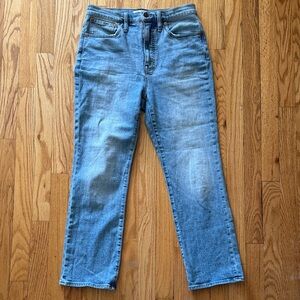 Madewell 27 Slim Demi Boot Classic Blue Denim Jeans great condition